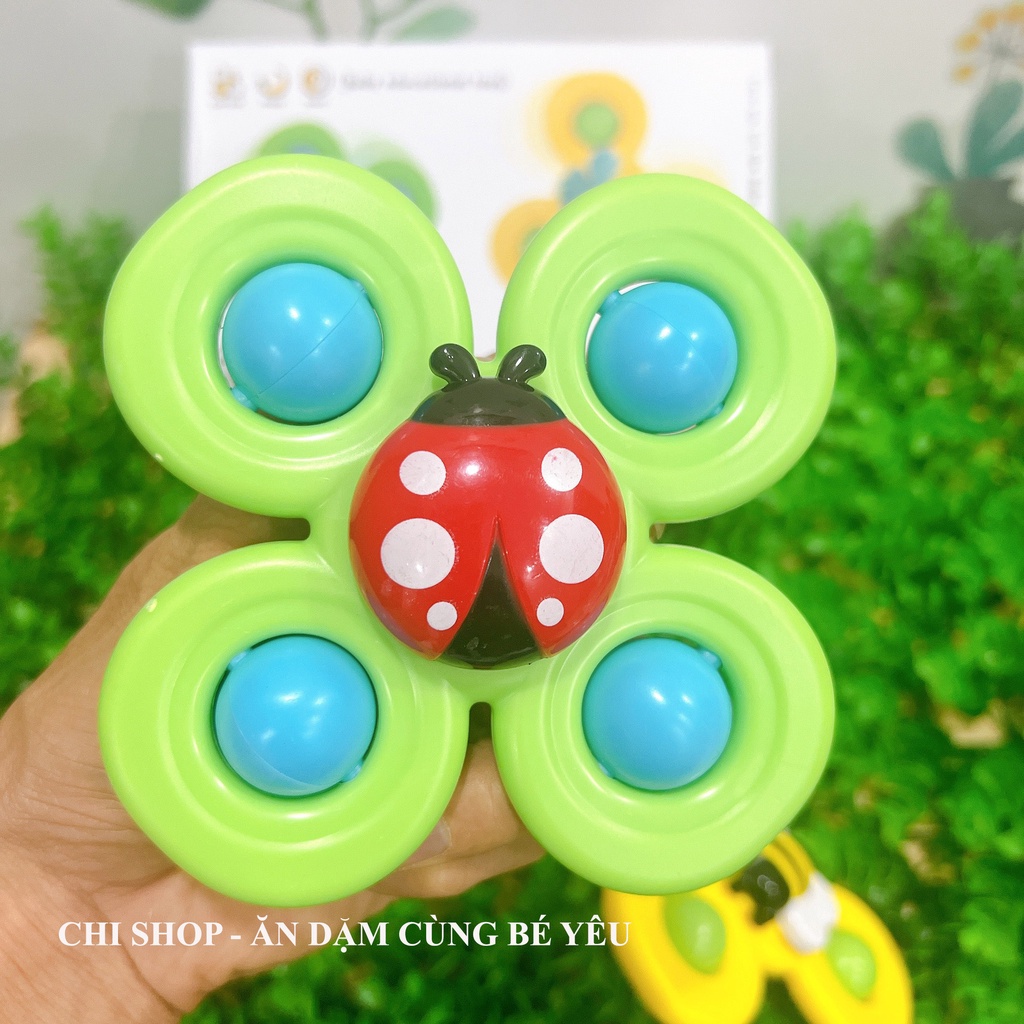 SET 3 Con Quay spinner vui nhộn hình côn trùng 2 3 4 cánh cho bé vui chơi