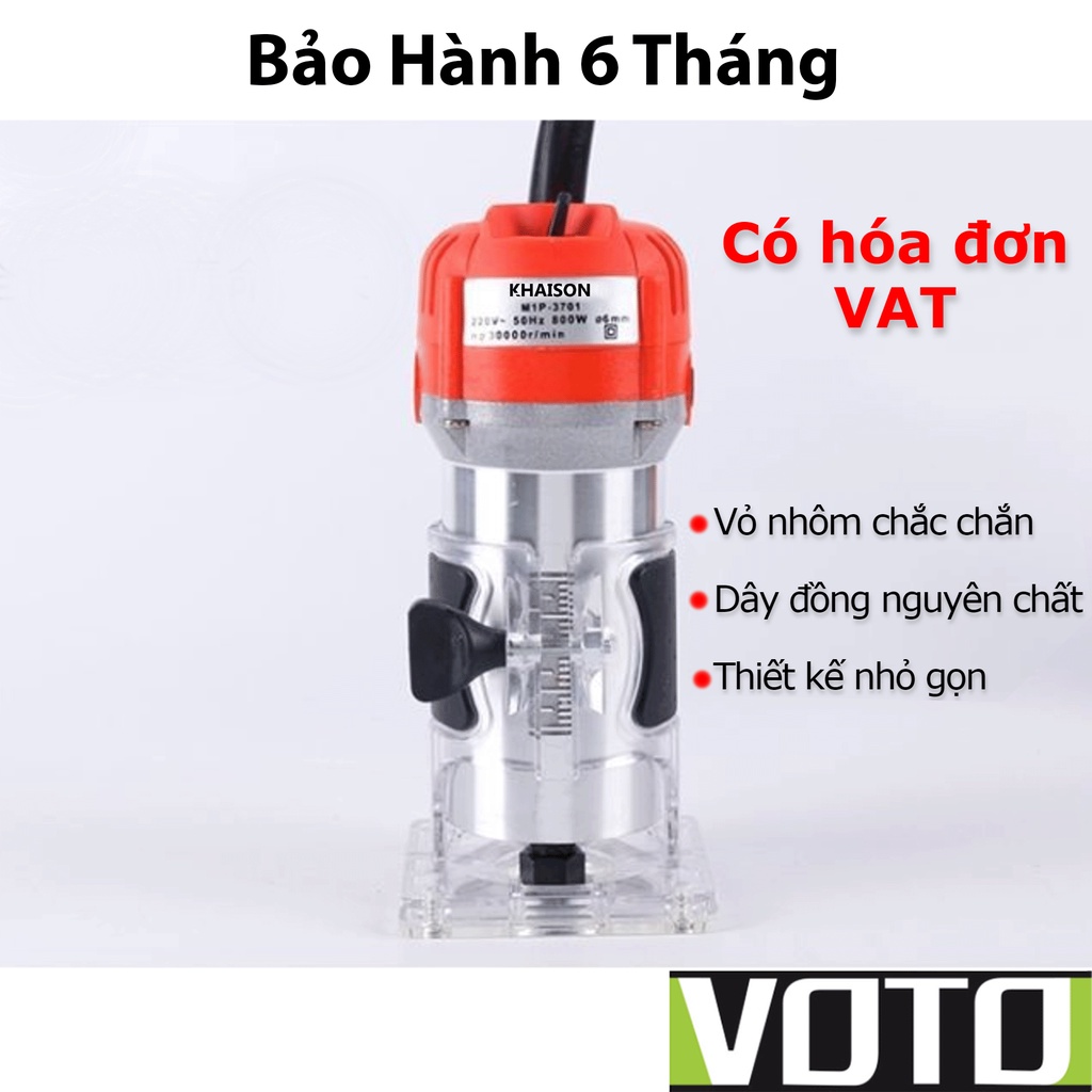 Máy phay gỗ cầm tay vỏ kim loại tiện lợi Khaison