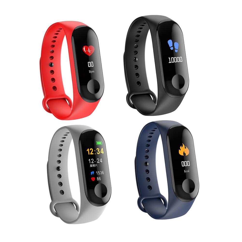 W3 IP68 Waterproof Heart Rate Blood Pressure Multi-Sport Mode Smart Band