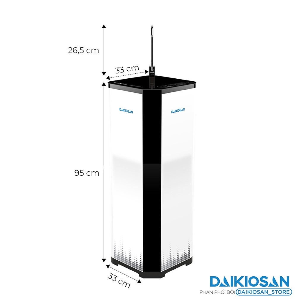 Máy lọc nước tinh khiết thiết kế phong thủy Daikiosan DSW-42010I - Dòng tiêu chuẩn 10 cấp lọc - Miễn phí lắp đặt