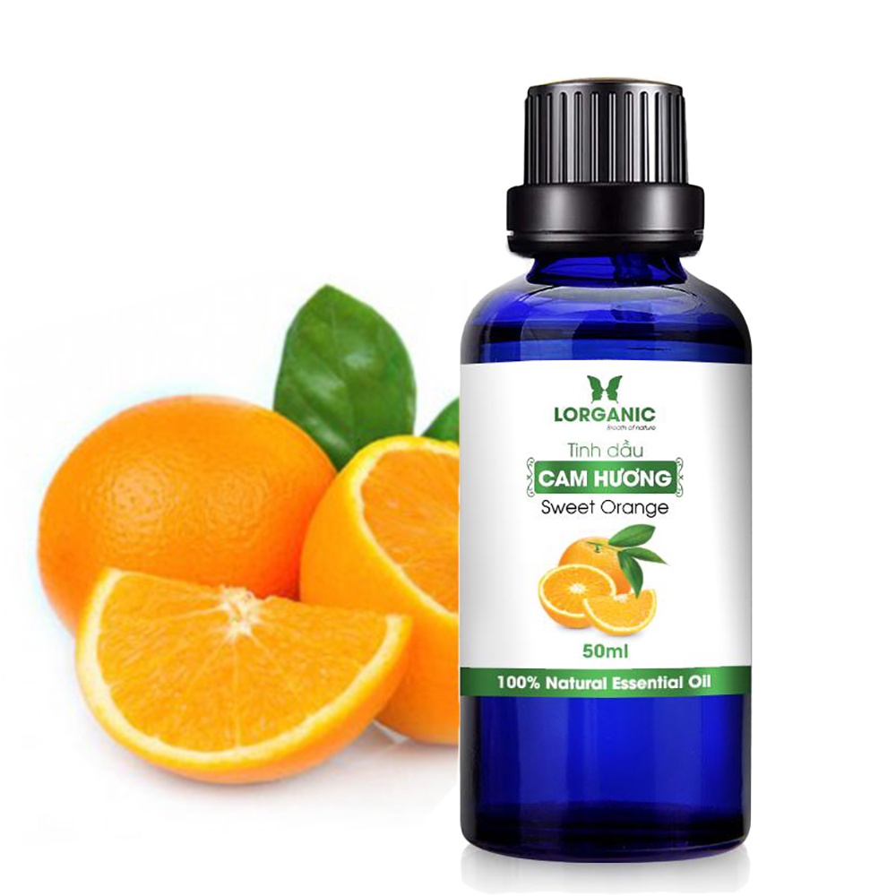Tinh dầu hương cam Hương Lorganic Sweet Orange 100% Natural Essential Oil 10ml, 50ml