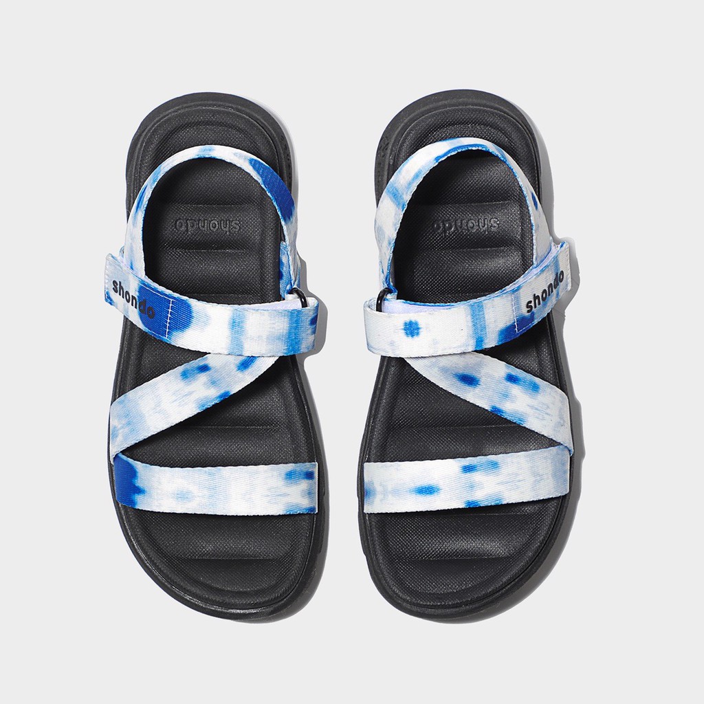 [Mua Kèm Áo Thun 0Đ] Giày Sandals SHONDO F6 Sport Chính Hãng - F6S1031 Màu Loang Khói Xanh Dương