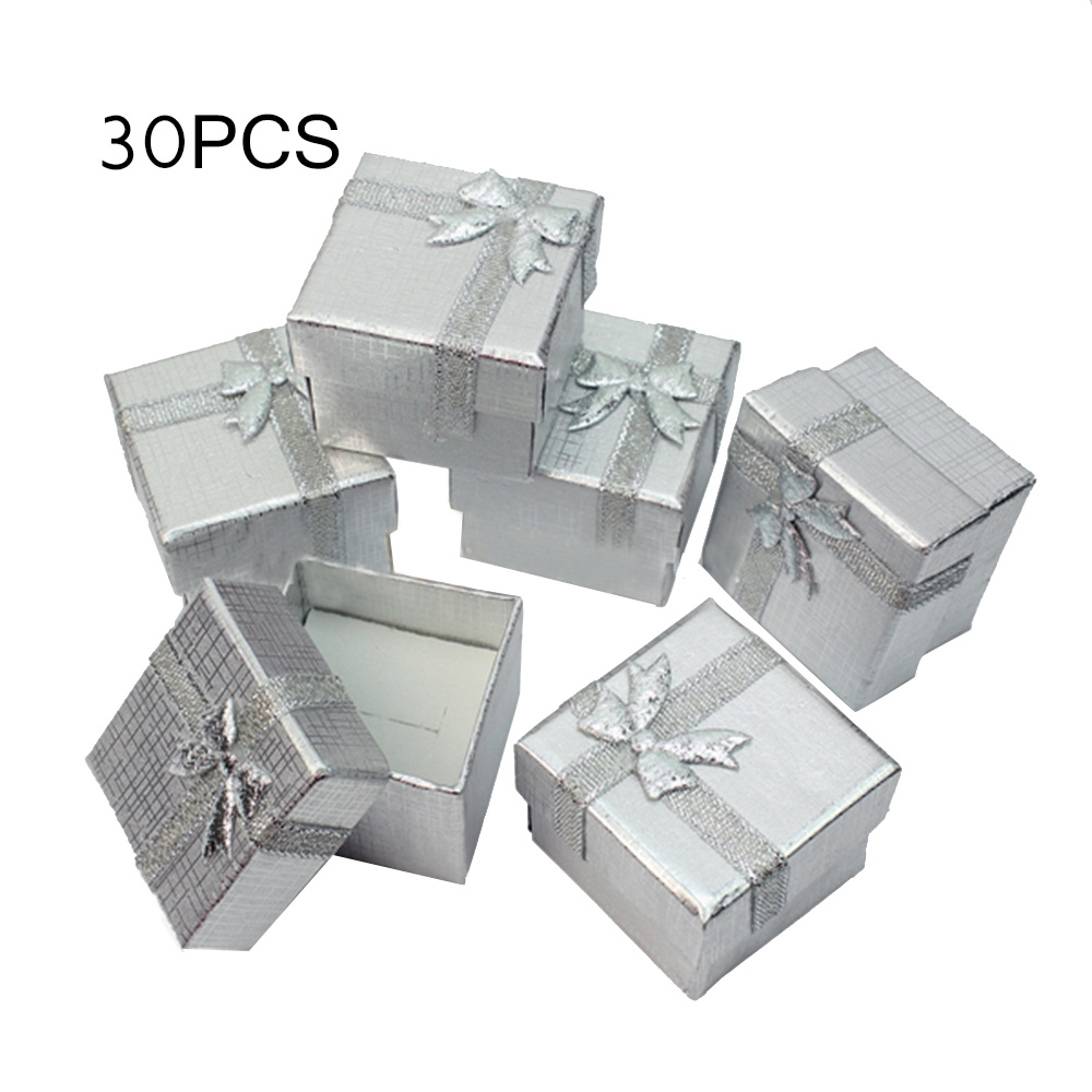 Set 30 Giá Đỡ Hộp Đựng Trang Sức Hình Vuông Bằng Bạc Tiện Dụng