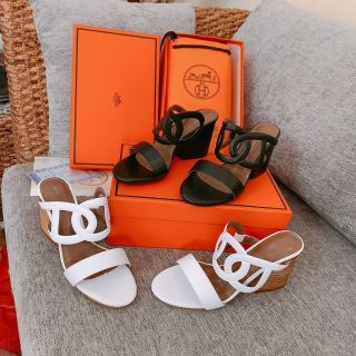 (ảnh thật) Giày Hermes cao gót đế vuông FULL BOX + TÚI + BILL