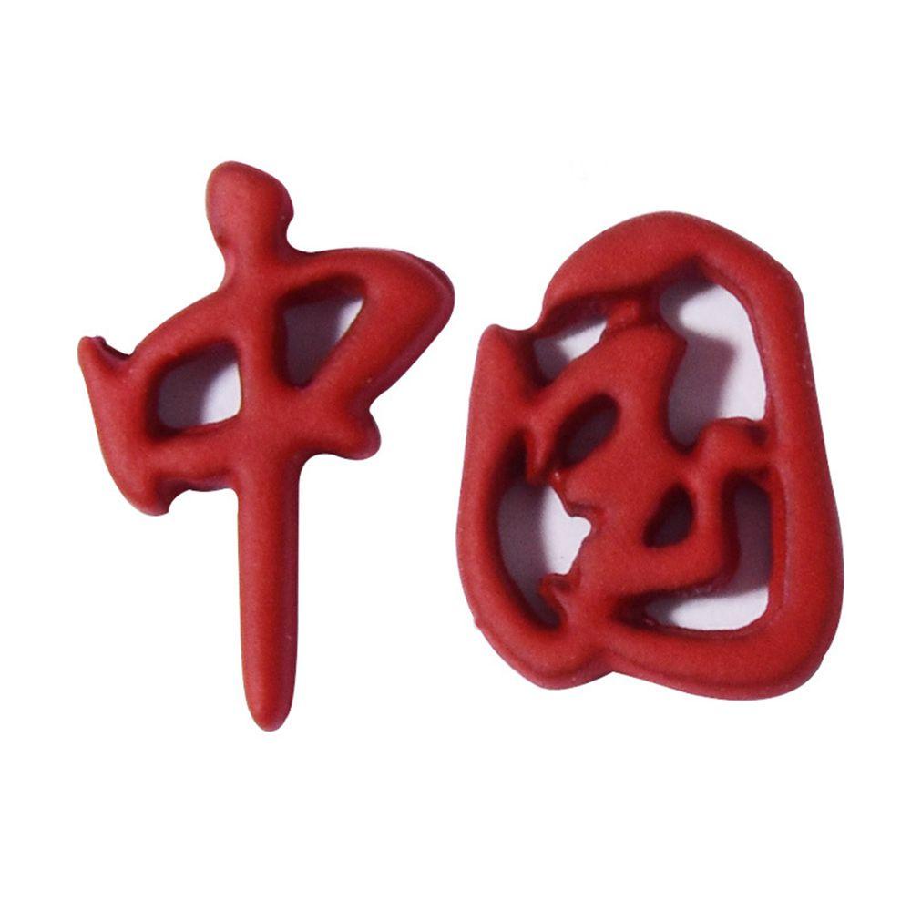 Phụ Kiện Trang Trí Móng Tay Họa Tiết Năm Mới Màu Đỏ May Mắn Phong Cách Trung Hoa