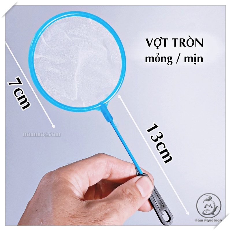 Vợt Artemia - bobo | Vợt Cá Tép Mini - Cán Ngắn 13+7cm | Phụ kiện Thuỷ sinh Nấm Aquatools