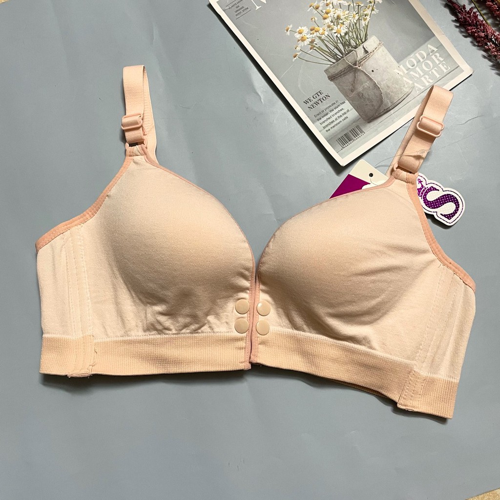 Áo lót bầu cho con bú size lớn không gọng đệm , áo ngực bầu sau sinh bản to chống chảy xệ 202