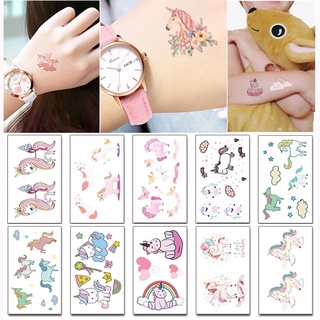 Hình xăm dán tạm thời hoạ tiết kỳ lân dễ thương cho bé