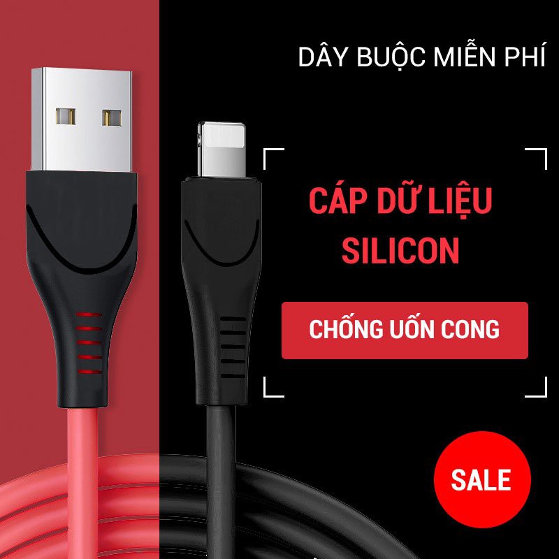 [HÀNG CÓ SẴN] Cáp Sạc Silicone Lỏng Thích Hợp Cho Điện Thoại Iphone Android Type-C Huawei Cáp Sạc TPE C4