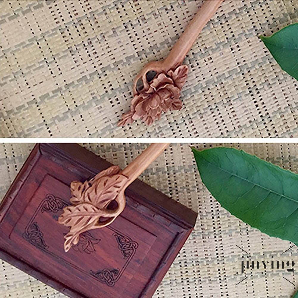 GETNOIVAS Trâm cài tóc bằng gỗ đàn hương phong cách thanh lịch dành cho nữ