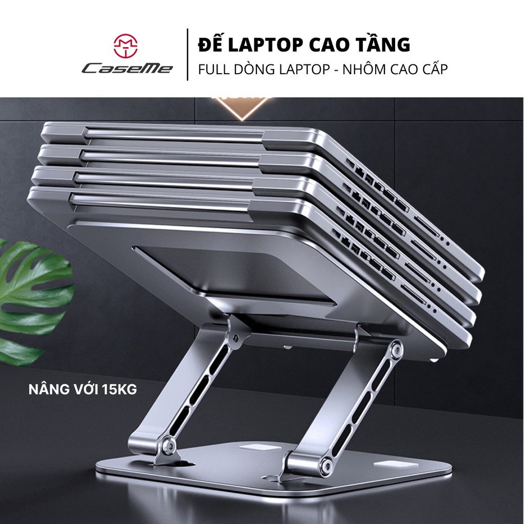 Đế Laptop, Mac cao cấp đúc CMC chất liệu Nhôm nguyên khối - Đế tản nhiệt laptop, mac - Giá đỡ laptop tăng chiều cao