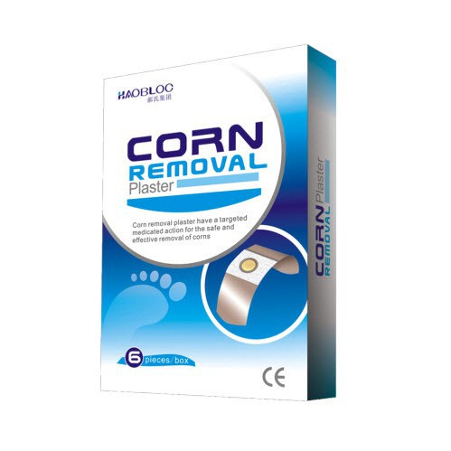 Miếng dán giảm mụn cóc Corn Removal Plaster HAOBLOG, hiệu quả và an toàn - Hộp 6 miếng