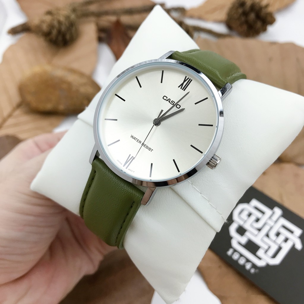 Đồng hồ nam Casio MTP-VT01 / MTP-VT01GL-2B dây da, size 40mm, chống nước 50m, hàng chính hãng