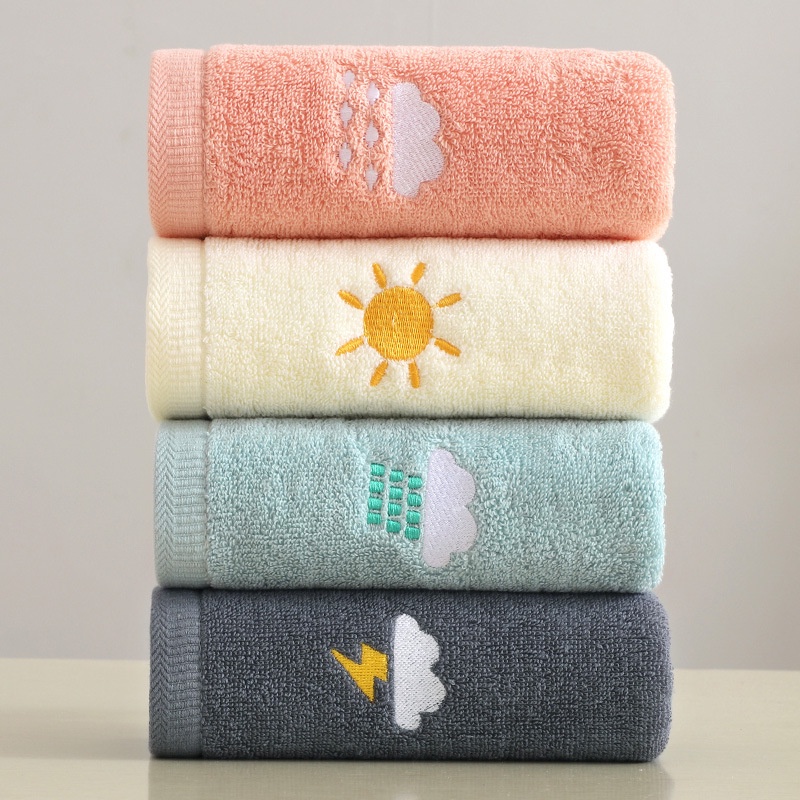 Khăn Lau Mặt Chất Liệu Cotton Dày Dặn Kích Thước 34x74cm / 50x25cm