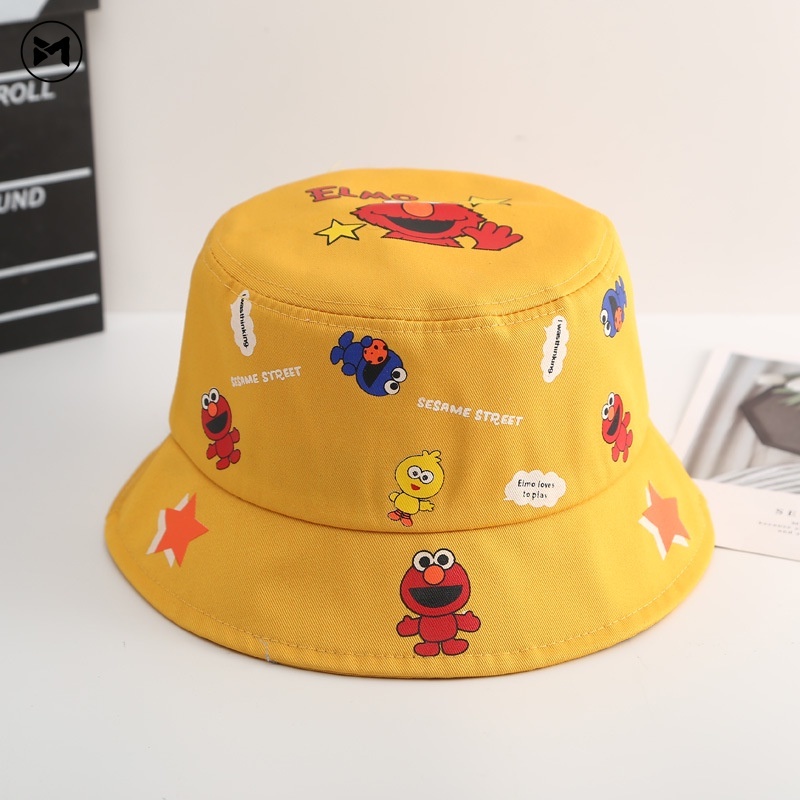 Mũ Tai Bèo Vành Rộng Chống Nắng Họa Tiết Hoạt Hình Cho Bé