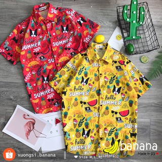 - Áo sơ mi hoạt hình chó Summer