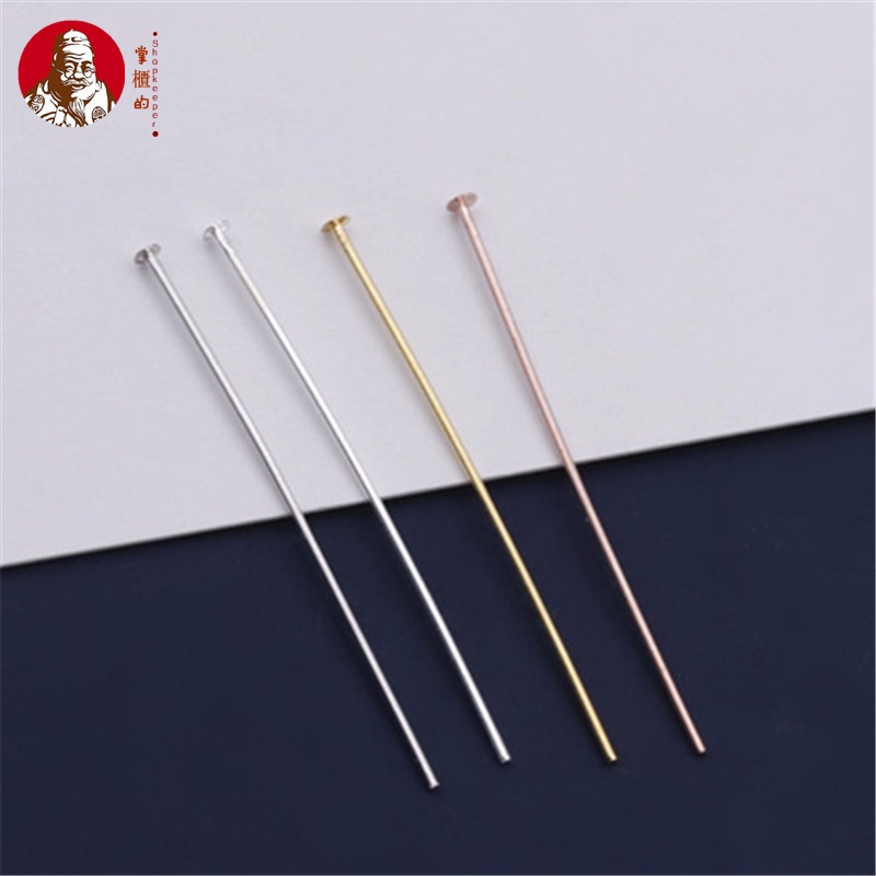 Kim Cố Định Hình Chữ T Đầu Dẹt Bằng Bạc Sterling S925 Dùng Làm Trang Sức Thủ Công diy