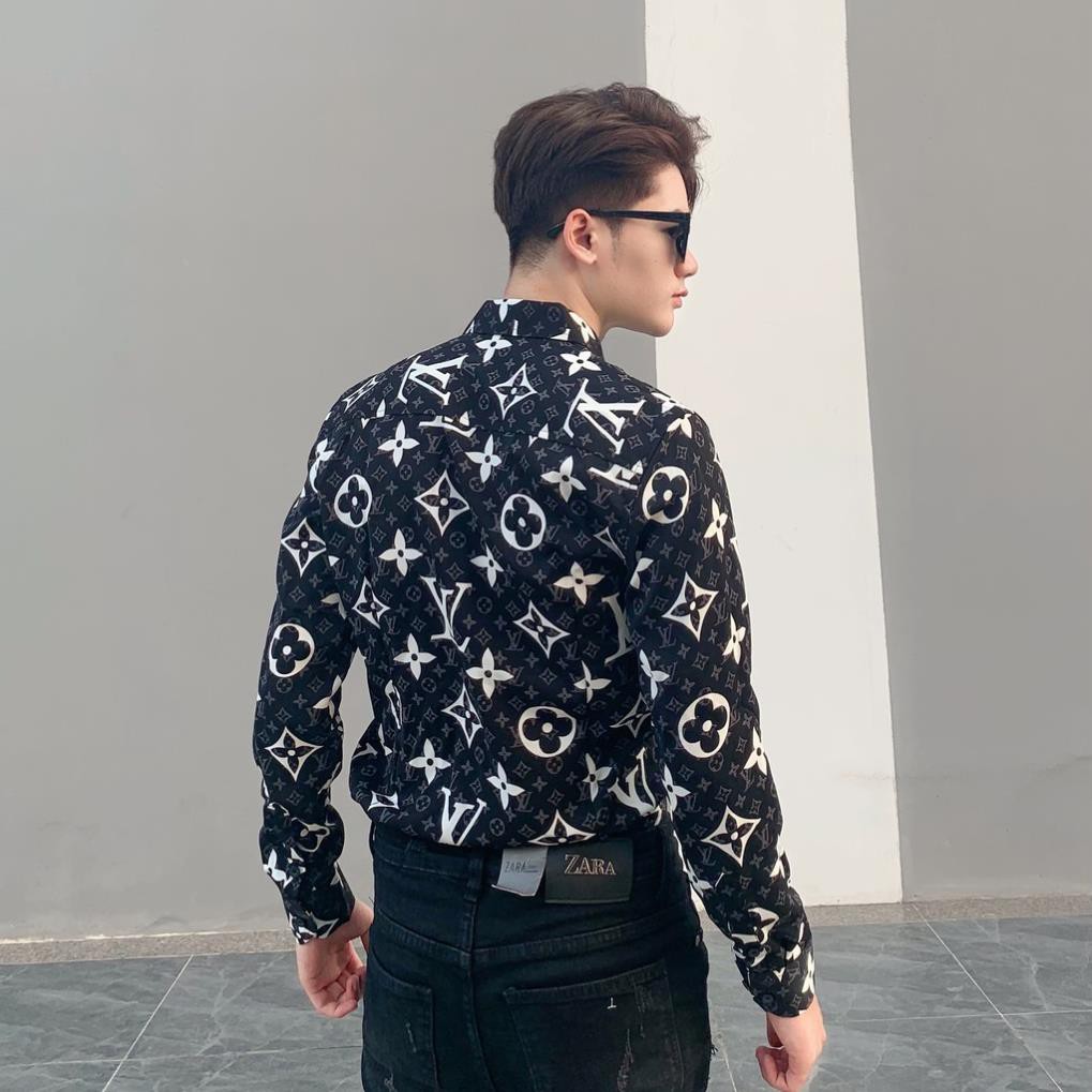 Áo sơ mi nam dài tay thời trang, sơ mi lụa đẹp công sở cao cấp họa tiết sang trọng sm766 shop44 | BigBuy360 - bigbuy360.vn