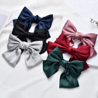 Kẹp Tóc Nơ Bằng Lụa Satin Cỡ Lớn Thời Trang Cho Nữ