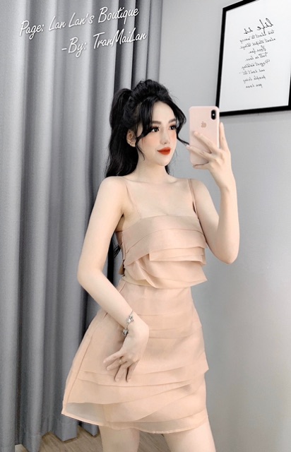 VÁY TƠ MỸ XẾP TẦNG 2 DÂY