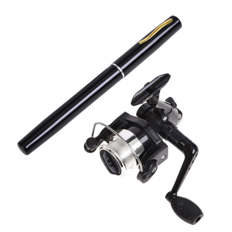1 Bộ Cần Câu Cá Mini Hình Cây Bút Xoay Được Tiện Dụng