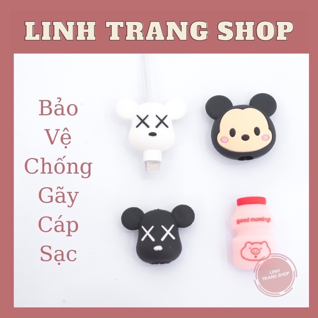 Phụ Kiện Bảo Vệ Cáp Sạc Hình Cute, Chống Gãy Dây Sạc