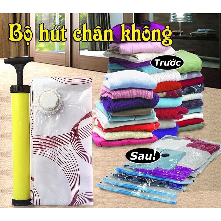 Bộ 8 túi hút chân không bảo quản quần áo, chăn màn gấp gọn gàng