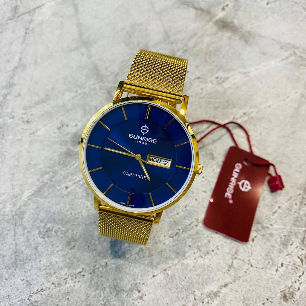 Đồng hồ Sunrise Nam chính hãng Nhật Bản M1237.SA.G.X - kính saphire chống trầy - ch