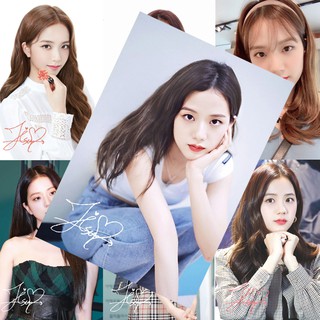 Set 8 tấm ảnh poster  ngôi sao Hàn Quốc Kim Jisoo nhóm nhạc Blackpink siêu đẹp
