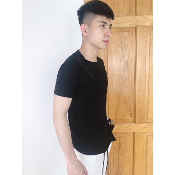 áo thun tà xéo trơn Nô Store