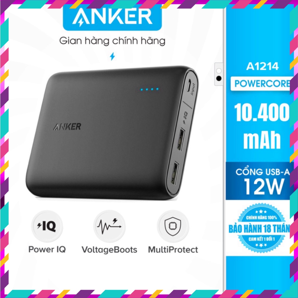Pin sạc dự phòng ANKER PowerCore 10400mAh - A1214 (SALE GIỜ VÀNG)