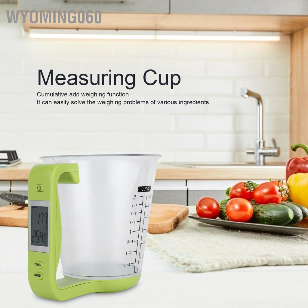 Wyoming060 TY‑C01 Electronic Measuring Cup 1000g 0.1g Accuracy Detachable Automatic Scale for Kitchen