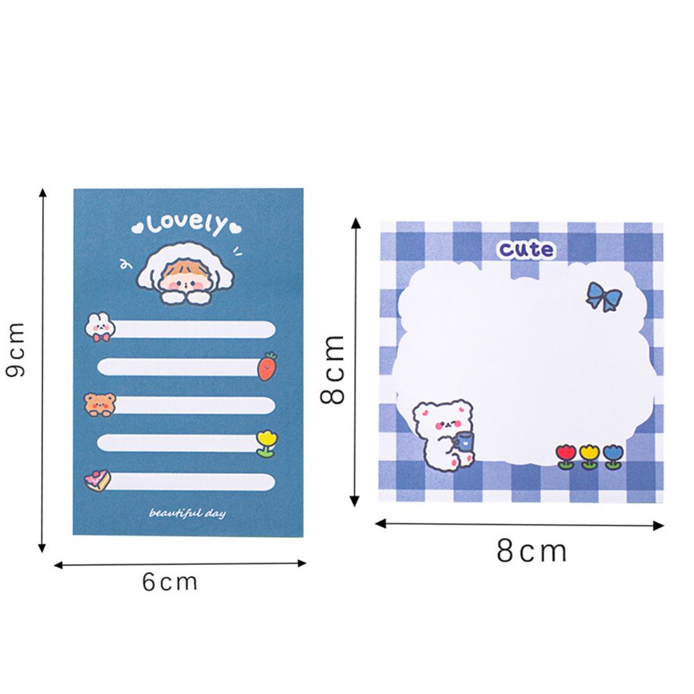 Set 80 tờ giấy ghi chú hình chú gấu hoạt hình đáng yêu