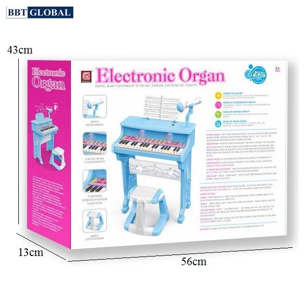 Đồ chơi đàn Organ điện tử 37 phím có ghế ngồi kèm sạc CV8818-206B