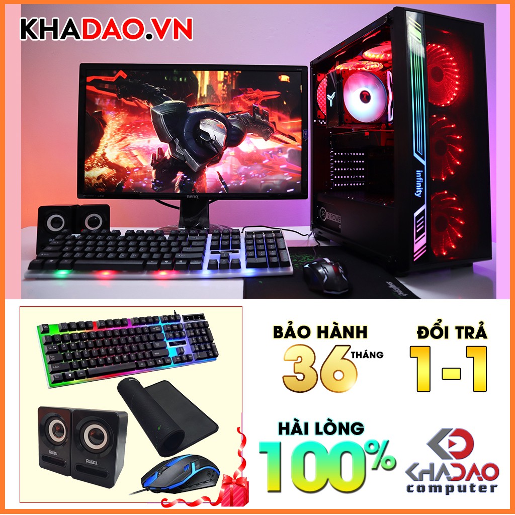 Máy tính chơi game Core I5 + Màn hình 22" FullHD chiến LOL, Fifa 4, CS:GO, PUBG, Valorant |BH 36 tháng, tặng phím chuột | BigBuy360 - bigbuy360.vn