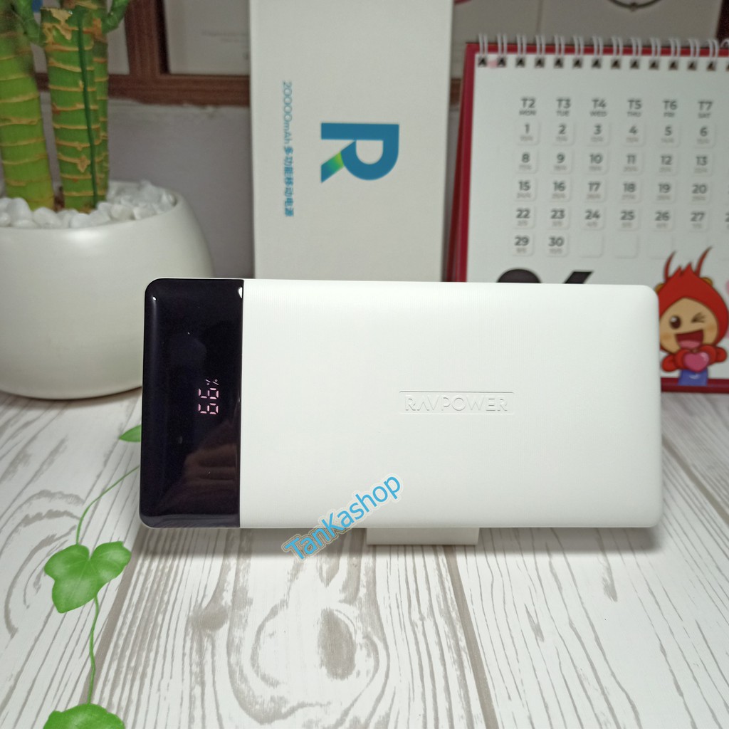 [Mã 267ELSALE hoàn 7% đơn 300K] Sạc Dự Phòng Ravpower RP-PB172 - 20000mah, PD 18W - Quick Charge 3.0 - Hàng Chính Hãng