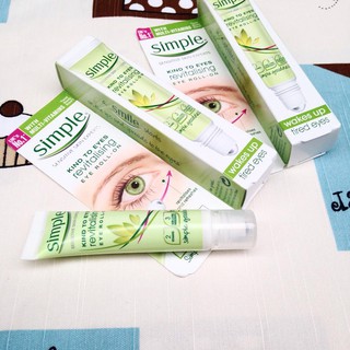 Bút lăn dưỡng ẩm giảm quầng thâm, bọng mắt Simple Revitalising Eye Roll-On 15ml
