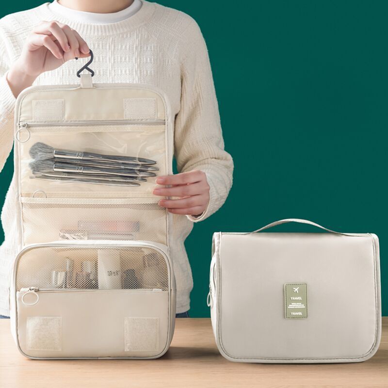 Túi đựng mỹ phẩm du lịch SIZE TO có móc treo tiện lợi Travelkit