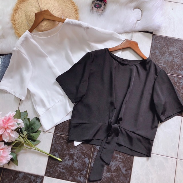 Áo croptop tiểu thư dễ thương - áo kiểu croptop thời trang