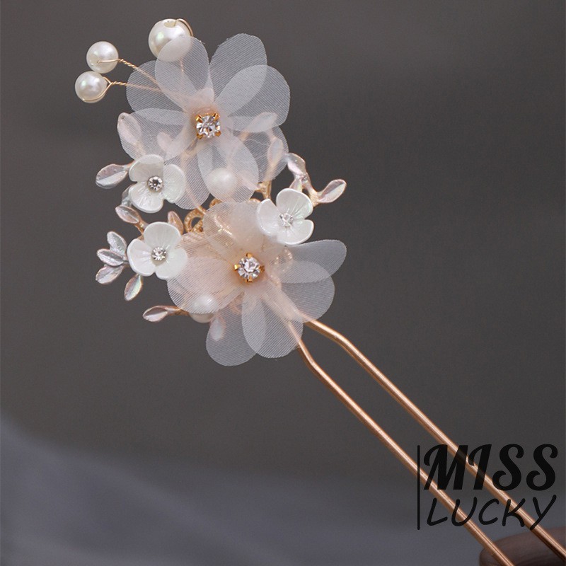 Trâm cài tóc hình hoa giả dễ thương thời trang cho nữ