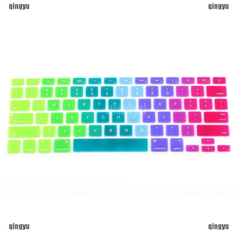 Tcmy ❤♣ Miếng Bọc Bảo Vệ Bàn Phím Bằng Silicon Màu Cầu Vồng Cho iMac Macbook Pro