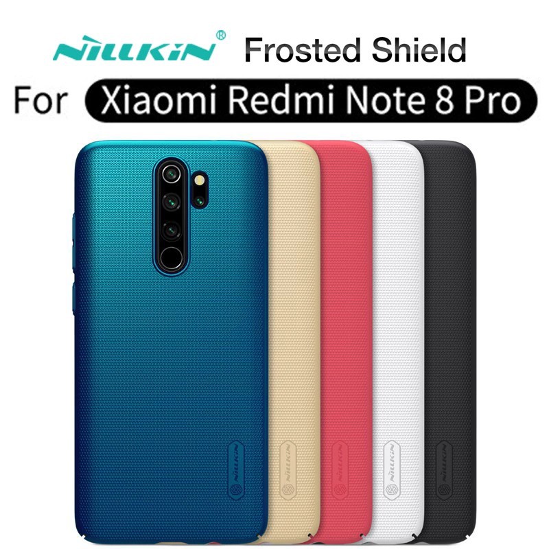 Xiaomi Redmi Note 8 Pro - Ốp lưng Nillkin nhựa cứng lưng sần chống bám mồ hôi, bụi bẩn, bảo vệ Camera và chống sốc