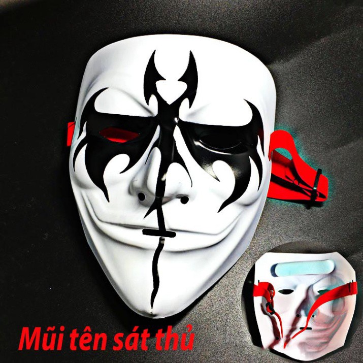 Mặt nạ hacker thần chết ĐEN/ĐỎ MŨI TÊN SÁT THỦ cực đẹp độc đáo hóa trang halloween trung thu lễ hội