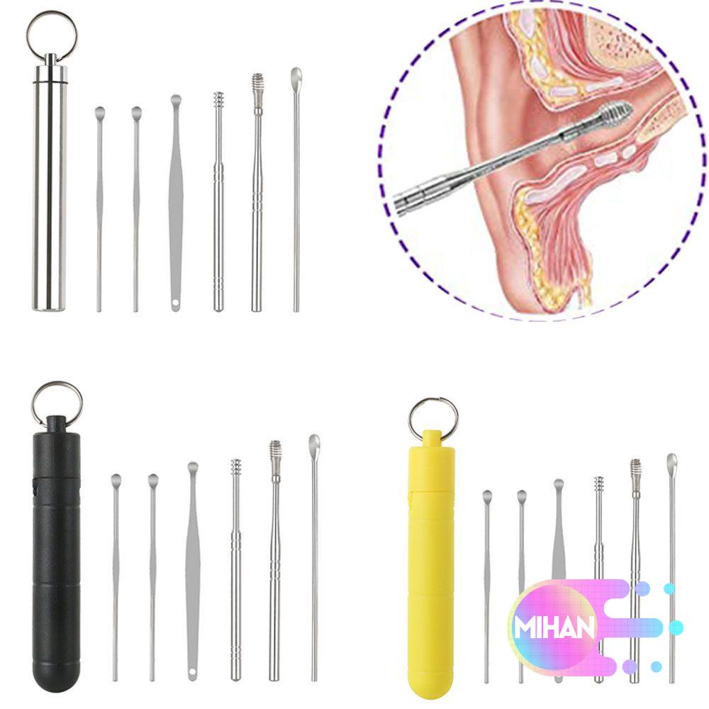 Set 6 dụng cụ vệ sinh tai bằng thép không gỉ nhiều màu sắc