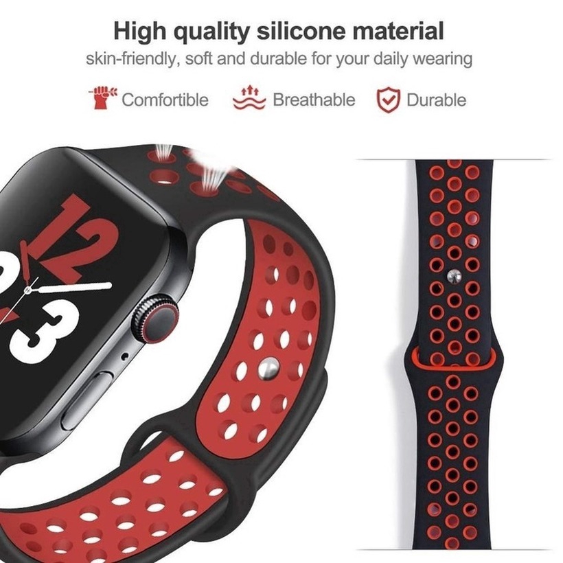 Dây Đeo Silicone Cho Đồng Hồ Apple Watch 5 4 3 2 1 Band 38mm 40mm 42mm 44mm Series 4 3 2