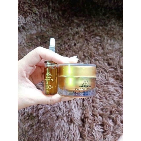 Combo Kem Face & Serum Collagen X3 Đông Anh Chính Hãng