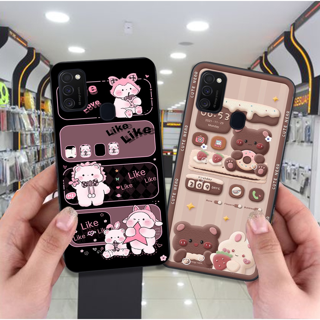 Ốp Samsung M21 / M30s bộ hình gấu , thỏ hồng cute dễ thương giá rẻ siêu bền