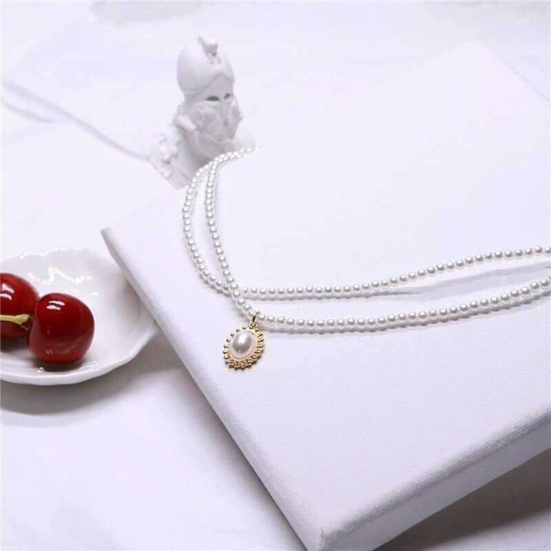 Vòng Cổ  Đính Hạt Ngọc Trai