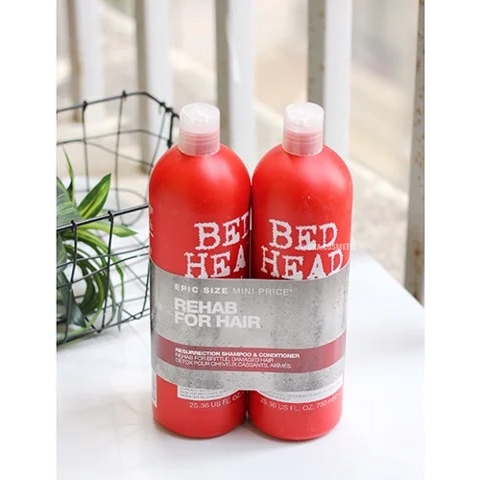 Bộ dầu gội + xả Tigi Bed Head Rehab For Hair 750ml