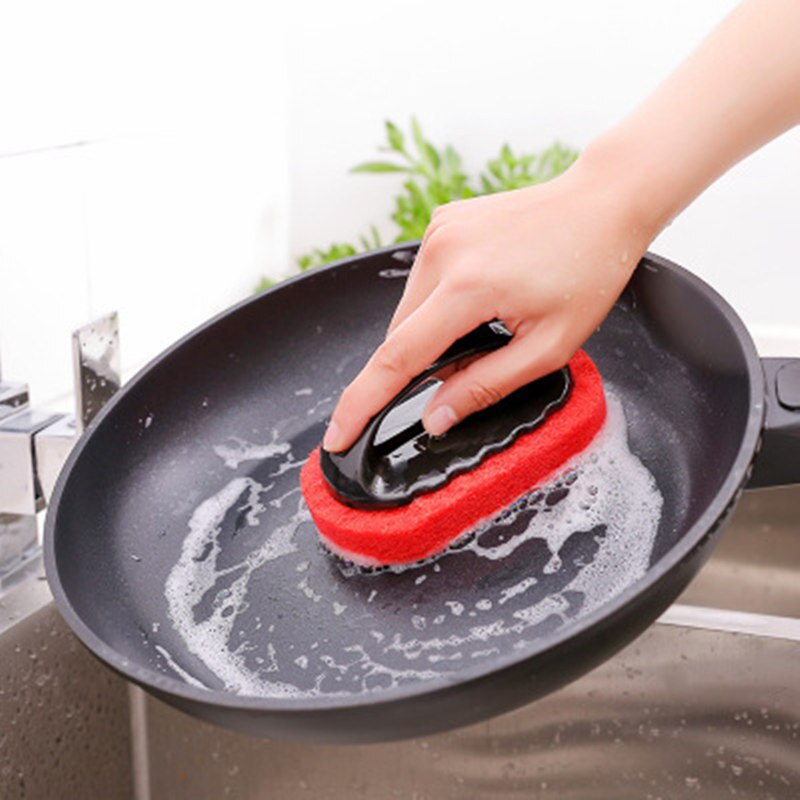 Miếng Bọt Biển Rửa Chén Đa Năng Có Tay Cầm Tiện Lợi